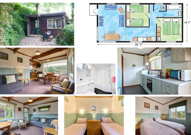 A6 and A4+ plan and photographs for Cabins