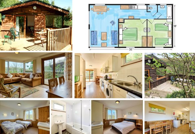 DL6 plan and photographs for Cabins